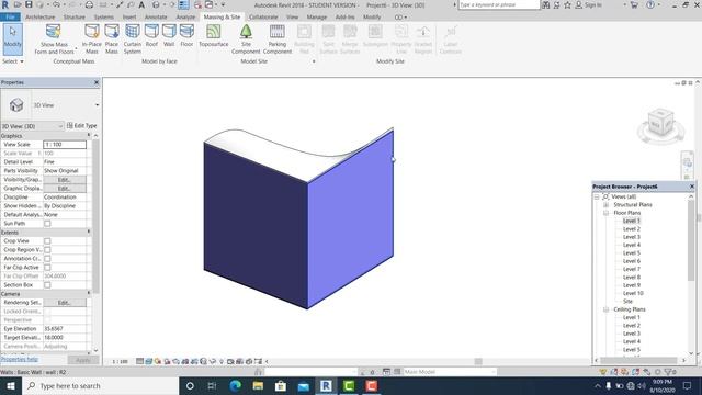 Smooth Curve Roof Design Revit Tutorial смотреть онлайн