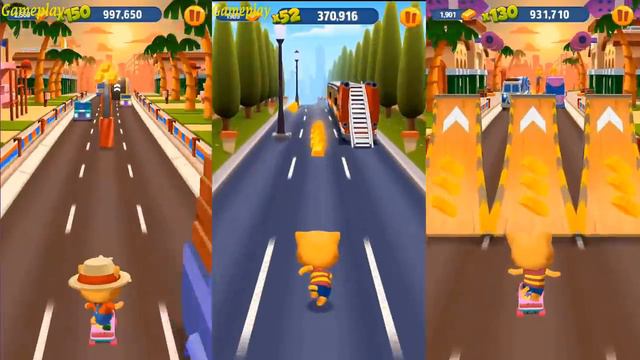 Talking Tom Gold Run New Update 2018 VS First Version VS Halloween 2018 FARMER GINGER VS GINGER