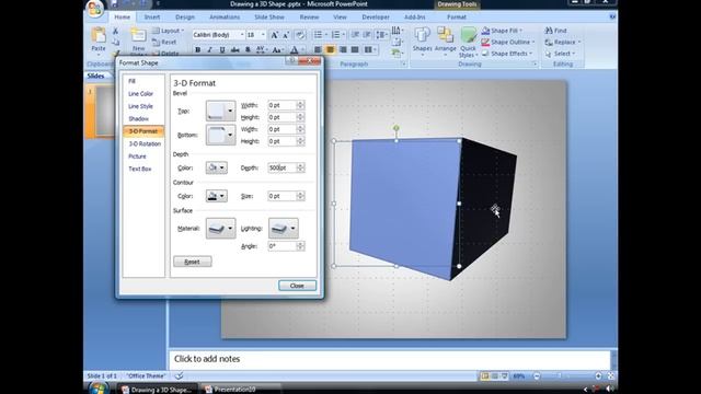 Draw a 3D PowerPoint Shape смотреть онлайн