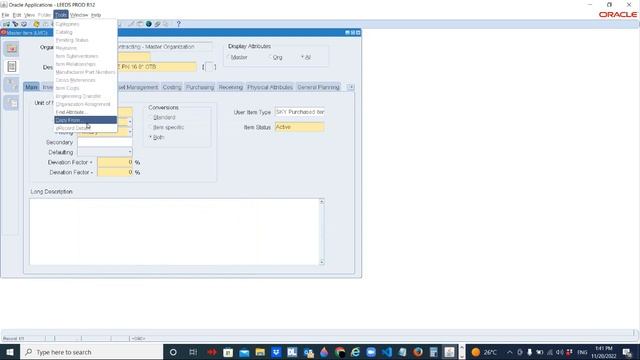 Create Items on Oracle System смотреть онлайн