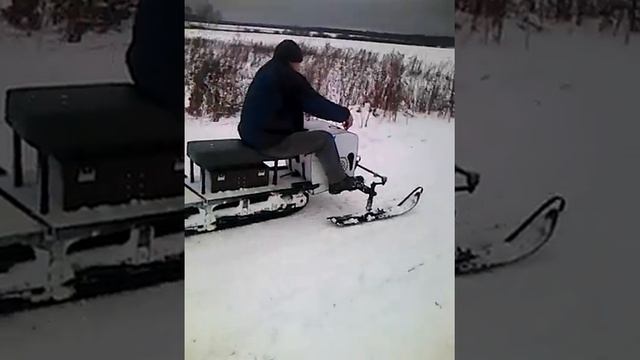 Снегоход для рыбалки разборный 1 Будановых. смотреть онлайн