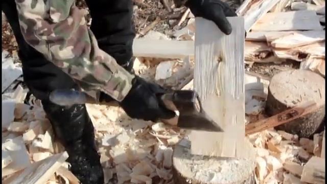 Изготовление гонта (лемеха) из осины смотреть онлайн