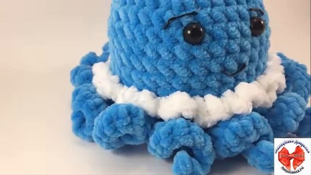 Мягкая игрушка осьминог, голубой, 9 см смотреть онлайн