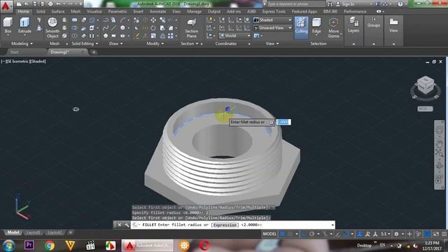 AutoCAD 3D, How to Create Pipe Fitting Reducing socket, AutoCAD Training смотреть онлайн
