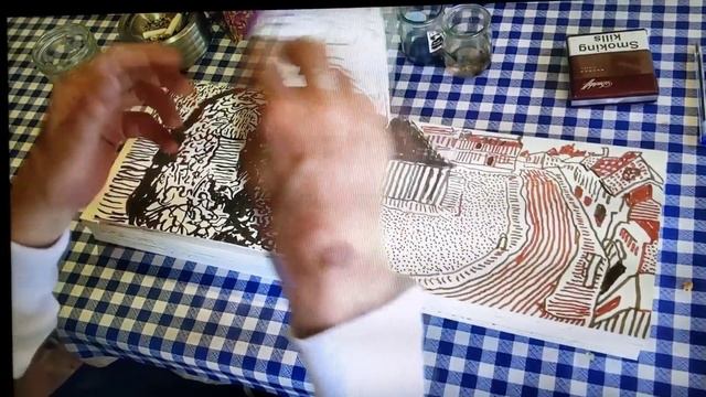 David Hockney shows his sketch book смотреть онлайн