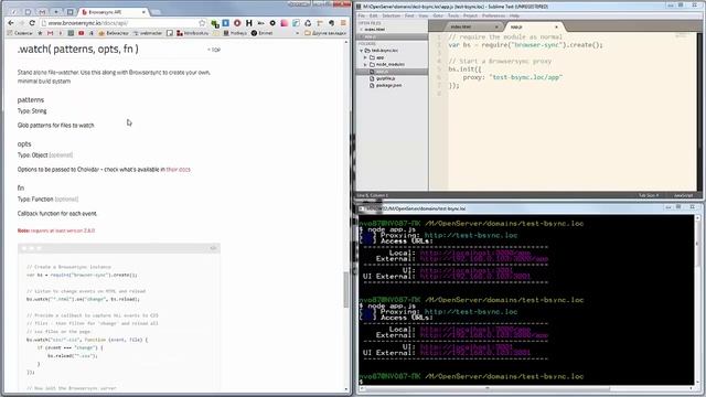 BrowserSync - #2 - Рассмотрение browser-sync API. Интеграция с gulp и sass. смотреть онлайн