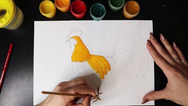 Рисуем петушка. смотреть онлайн