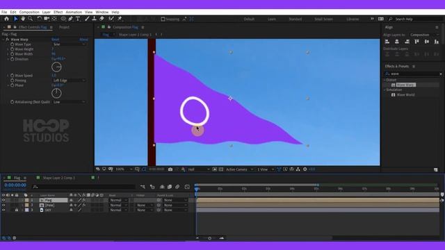 How to Fix Wave Warp Edge | After Effects Tutorial | Flag Animation смотреть онлайн