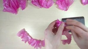 Цветы из пакетов своими руками