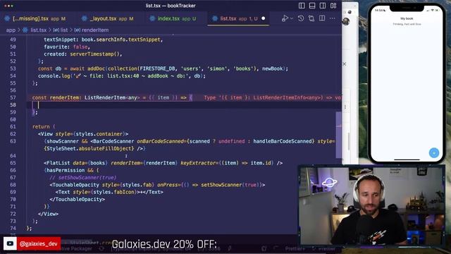 Build your own React Native Book Tracker (Barcode Scanner, Google APIs, Firebase, Expo) смотреть онлайн