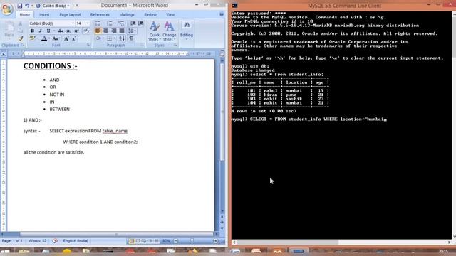 19). MySQL CONDITIONS || AND Operator смотреть онлайн