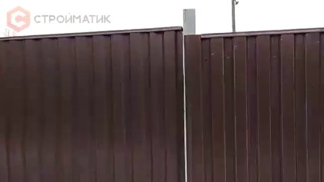 Забор из профнастила на ж/б сваях по технологии Стройматик смотреть онлайн