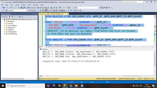 85 SCROLL FETCH OPTION IN CURSOR IN SQL смотреть онлайн