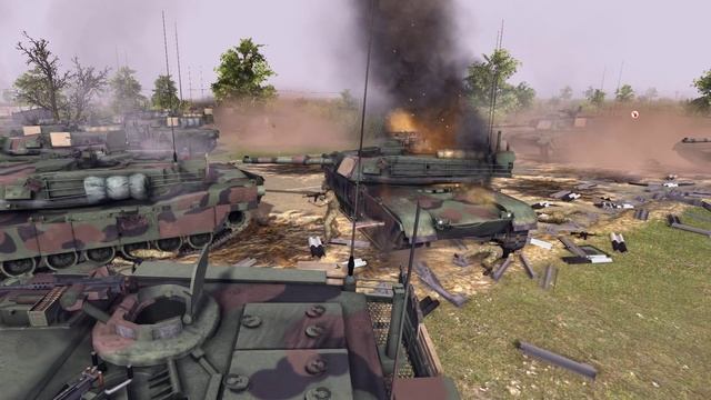 MASSIVE TANK BATTLE OF RUSSIAN T72B3 TANKS AGAINST US M1 ABRAMS TANKS (MowAs2 Battle Simulation) смотреть онлайн