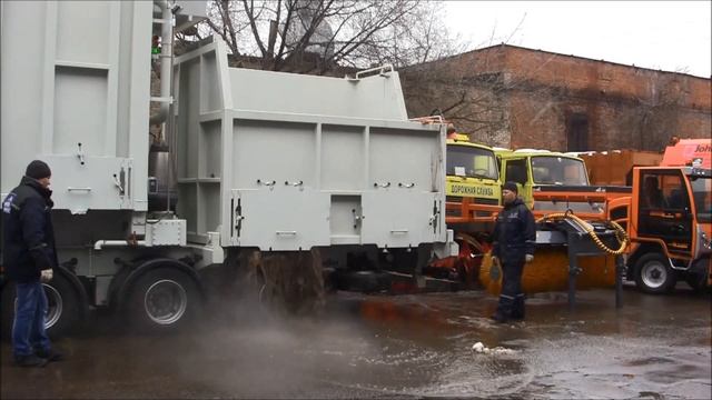 Демонстрация снегоплавильной установки СУ-100 смотреть онлайн