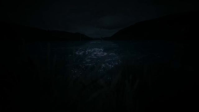 Ocean Rainstorm And Thunder Sounds For Sleeping | Dimmed Screen Waves With Rain And Thunder