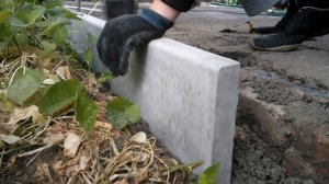 Технология установки поребрика для тротуарной плитки 30х30мм