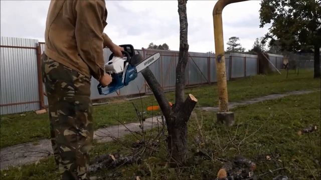 Лучшие бензопилы для распиловки дров. Stihl - 180 и Hyundai X460, тест бензопил. смотреть онлайн