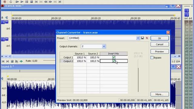 Изменение каналов в Sound Forge Pro 10 (20/46) смотреть онлайн