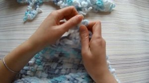 Обвязка пледа из Alize Puffy