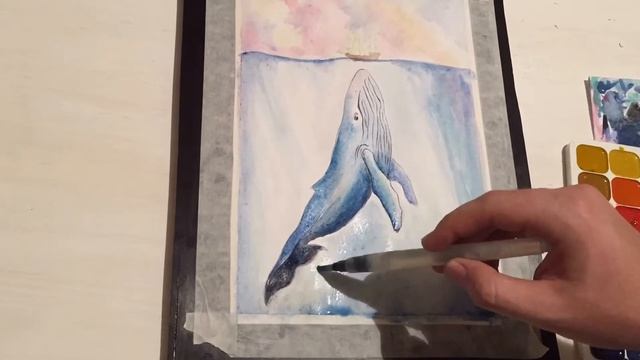 Акварель: Рисуем Кита «Без лишних слов» смотреть онлайн