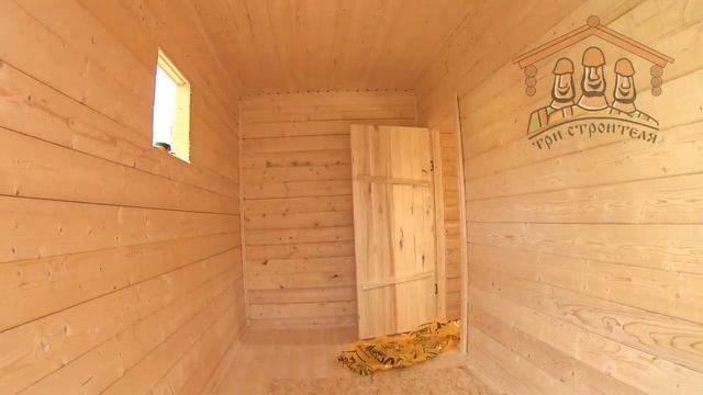 Видеообзор бани из бруса 4х4 метра от "Три Строителя" смотреть онлайн