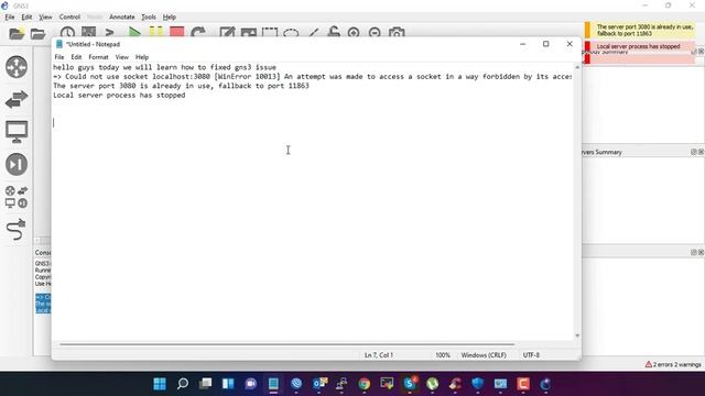 [SOLVED] GNS3 and Vmware: Error when connecting to the GNS3 server: Connection Refuse смотреть онлайн