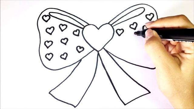 сурет салу бантик | Как нарисовать бантик | How to draw a bow смотреть онлайн