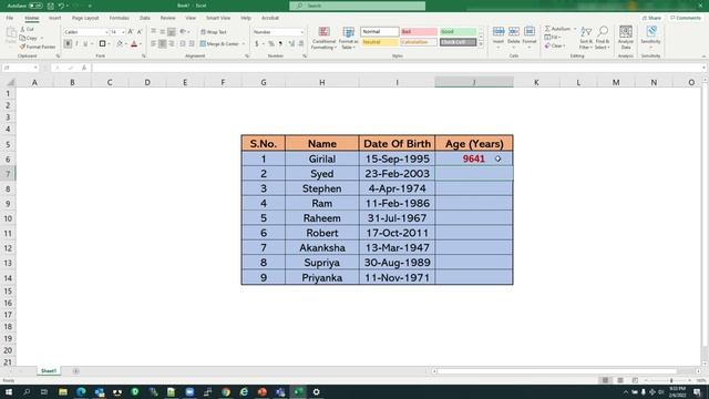 How to Calculate Age Using a Date of Birth in Excel | Age Calculator in Excel with Simple Formula смотреть онлайн