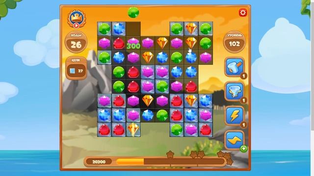 Walkthrough of level 102 Pirate Treasure | Gems Puzzle смотреть онлайн