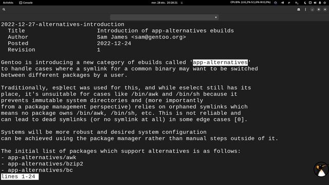 Gentoo : Restez informés ! Changements pour LVM et introduction des alternatives смотреть онлайн