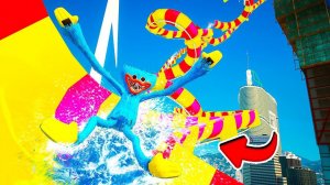 СЛОЖНЫЙ СПУСК ЗА ХАГГИ ВАГГИ СО СКОЛЬЗКОЙ ГОРКИ в ГТА 5 МОДЫ! ГОРКИ и ОБЗОР МОДА в GTA 5 ВИДЕО