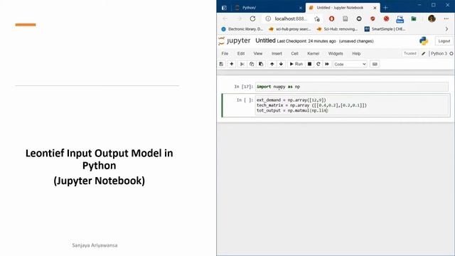 Python Programming - Leontief Input Output Analysis | Linear Algebra смотреть онлайн