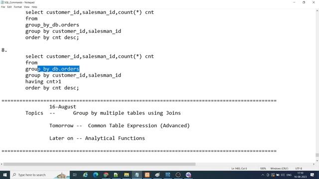 SQL Class 16 - Group by multiple tables using Joins смотреть онлайн