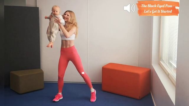 Тренировка с малышом в стиле дэнс - The Black Eyed Peas - Let's get it started song смотреть онлайн