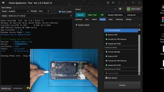 Huawei Y7 2019 (DUB-LX1) FRP Bypass 2022 | Huawei DUB-LX3 FRP Bypass By Hydra Tool Android 8.1.0 смотреть онлайн