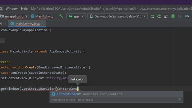 Change the StatusBar Color in Android Studio (2021) смотреть онлайн