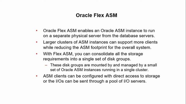 Oracle Flex ASM In a RAC environment смотреть онлайн