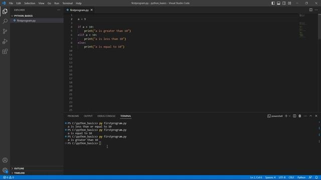 [15] Python Basics: if else смотреть онлайн