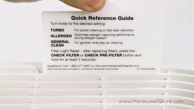 Honeywell True HEPA Tower Air Purifier with Allergen Remover (HPA094WMP) смотреть онлайн