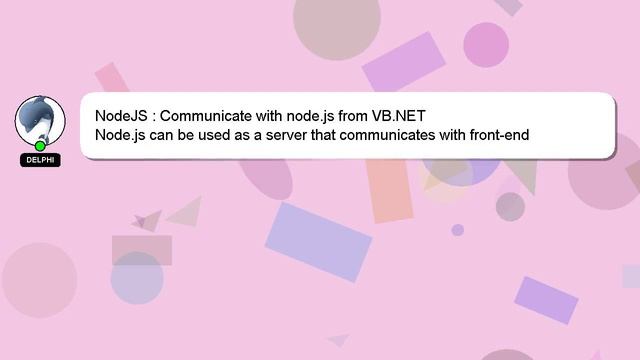 NodeJS : Communicate with node.js from VB.NET смотреть онлайн