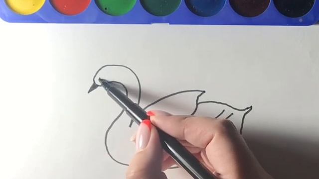Как нарисовать лебедя легко и просто / draw a swan смотреть онлайн