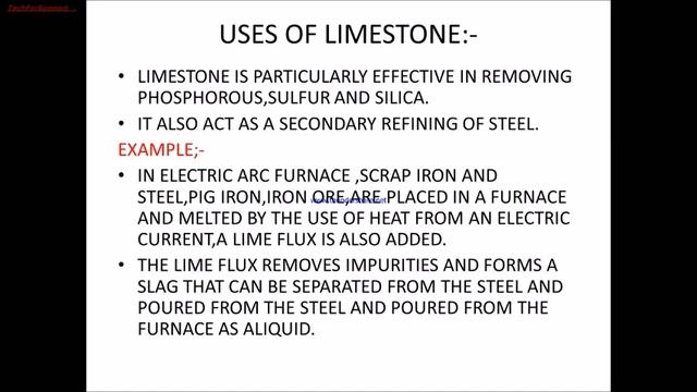 USES OF LIMESTONE ,MANGANESE AND COKE IN SN MANUFACTURINGTEEL AND IRON смотреть онлайн