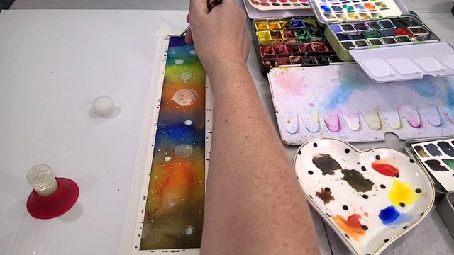 Cute and Easy! Solar System Watercolor Bookmark- Stashbuster смотреть онлайн