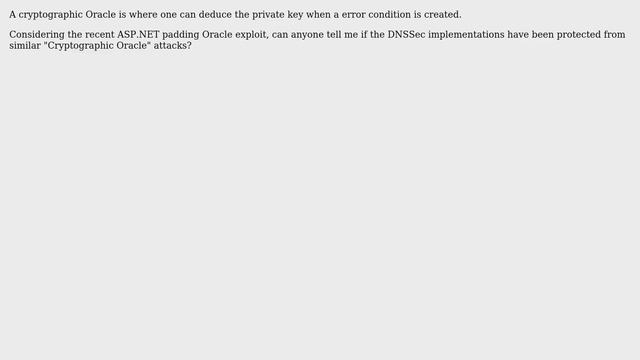 What DNSSec implementations are available, and have they been checked for padding Cryptographic... смотреть онлайн