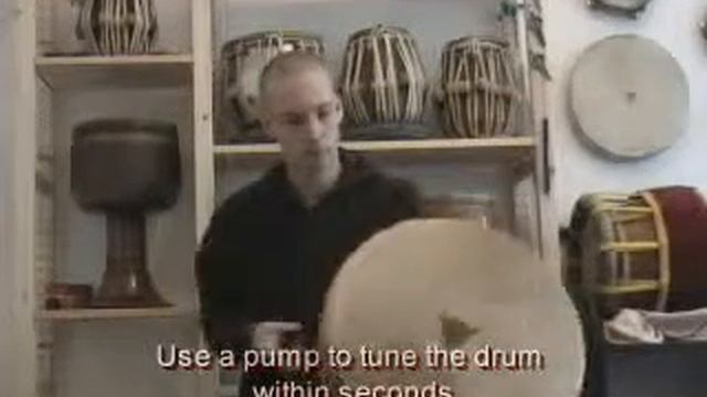 tuning a frame drum with a bicycle pump смотреть онлайн