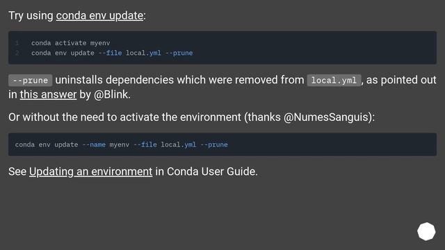 How to update an existing Conda environment with a .yml file смотреть онлайн