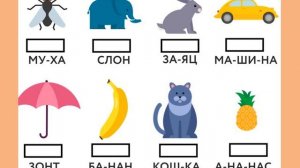 Основы грамоты. Деление слов на слоги по схеме