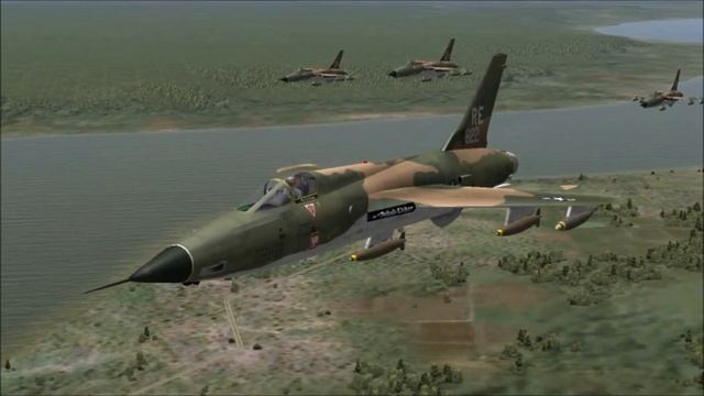 IL2 1946 - Republic F-105D Thunderchief bombing mission over Vietnam смотреть онлайн