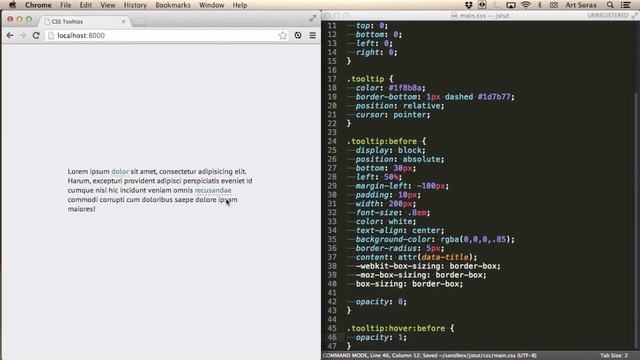 Всплывающие подсказки на CSS смотреть онлайн